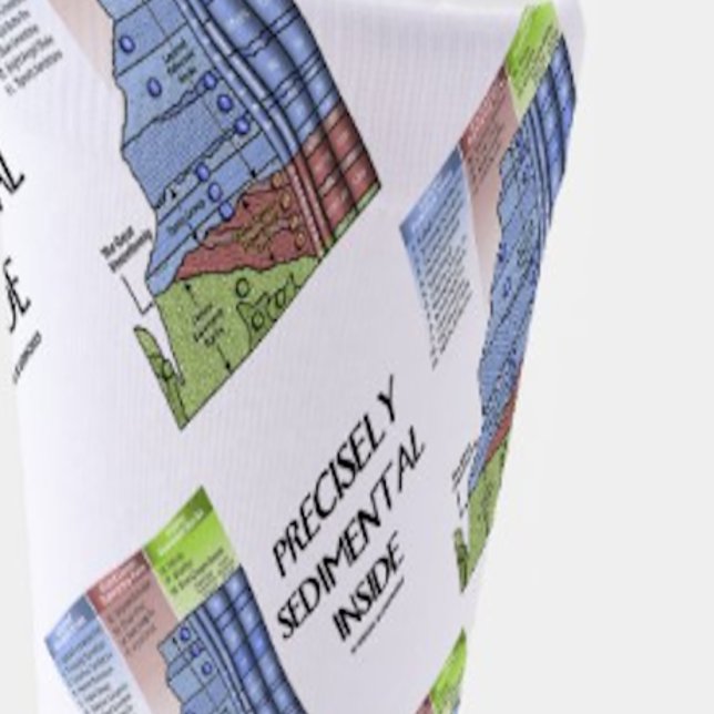 Calcetines Rocas del Gran Cañón, precisamente sedimentarias,  (Pair of crew socks featuring Grand Canyon stratigraphy for anyone "Precisely Sedimental Inside")