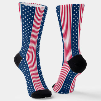 Calcetines Rojo Blanco Y Azul Patriota 