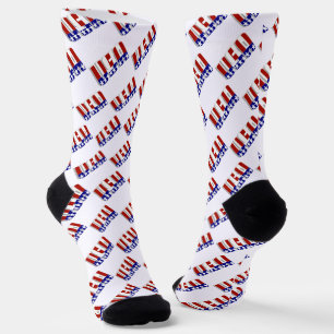 Calcetines Rojo Blanco y Azul Patriótico de EE. UU.