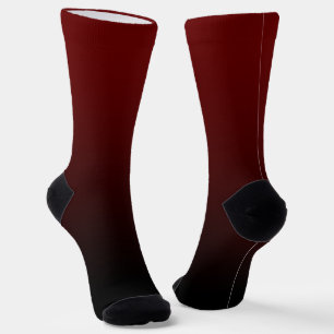 Calcetines Rojo oscuro a negro ombre