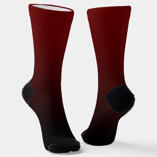 Calcetines Rojo oscuro a negro ombre (Angular)