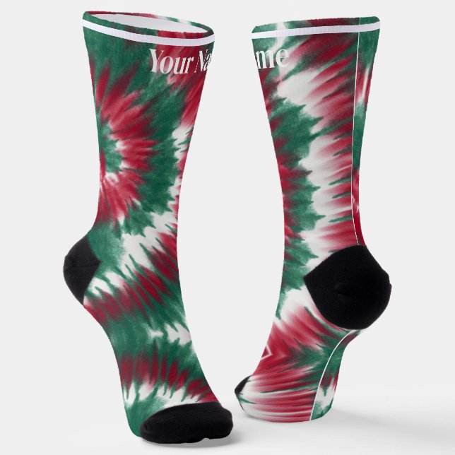 Calcetines Rojo & verde | Nombre personalizado (Angular)