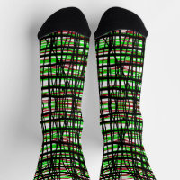 Calcetines - Rojo, Verde, Tejidos Negros