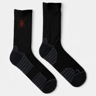 calcetines rojos de baile fantasma búfalo negro de