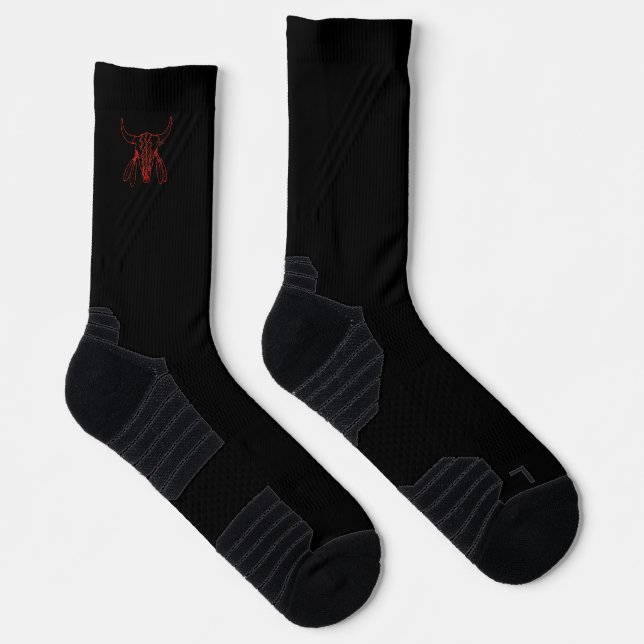 calcetines rojos de baile fantasma búfalo negro de (Derecha)