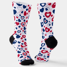 Calcetines rojos y azules