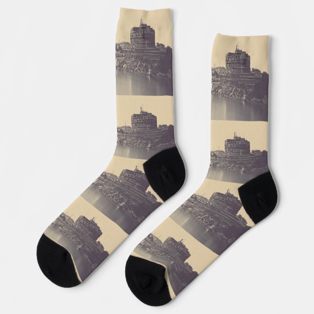 Calcetines Roma Antigua Castillo del Tíber y Arte Vaticano (Izquierda)