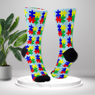 Calcetines Rompecabezas de Conciencia del Autismo Unisex Nove