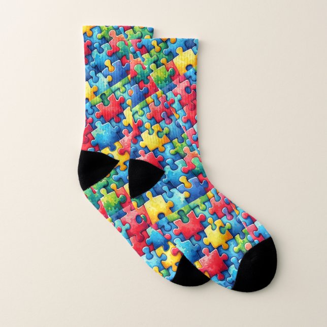 Calcetines Rompecabezas del autismo (Par)