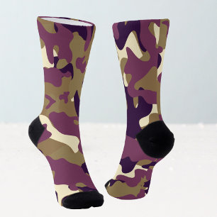 Calcetines Ropa de camuflaje camuflaje púrpura para mujeres