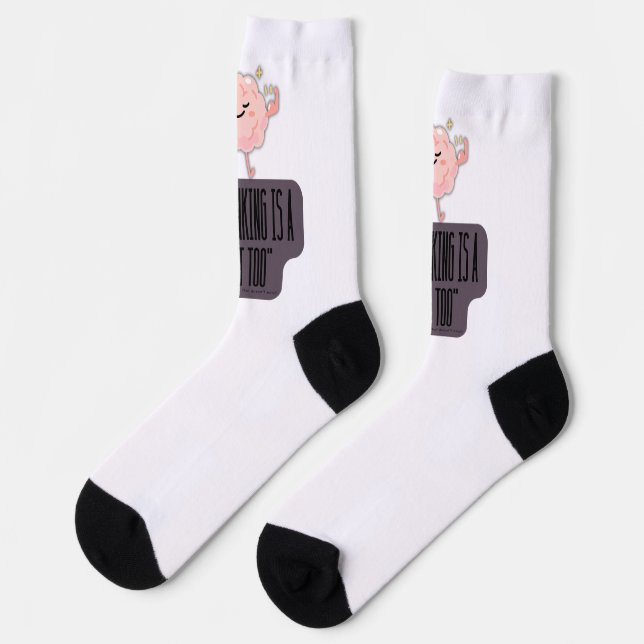 Calcetines Ropa divertida para cerebros poderosos para los qu (Izquierda)