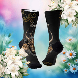 Calcetines Ropa elegante de oro negro