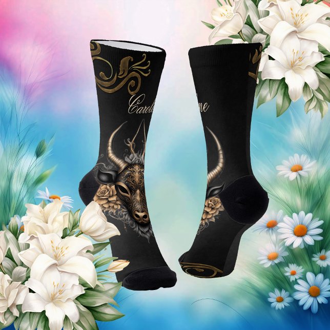 Calcetines Ropa elegante de oro negro (Reindeer)