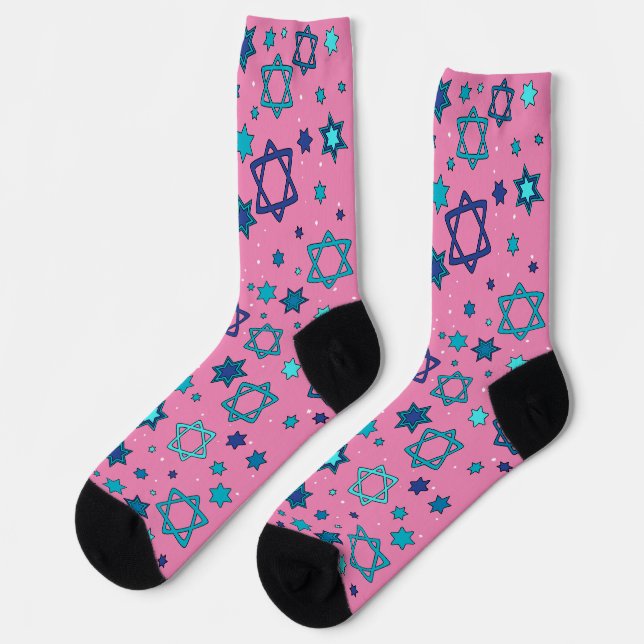 Calcetines Rosa - Estrella de David Socks (Izquierda)