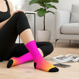 Calcetines Rosa Naranja Amarillo Ombre