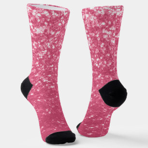 Calcetines Rosa rosa claro purpurina de chispas