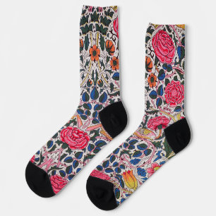 Calcetines Rosa y Pájaro, William Morris