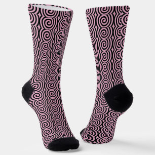 Calcetines rosados gruesos Swirls