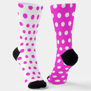 Calcetines rosados y blancos con lunares - Elija c