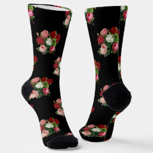 Calcetines Rosas Antiguas Flores