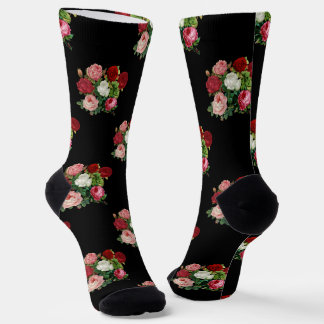 Calcetines Rosas Antiguas Flores