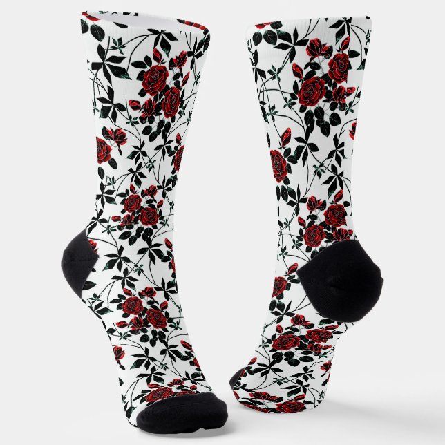 Calcetines Rosas rojas. (Angular)
