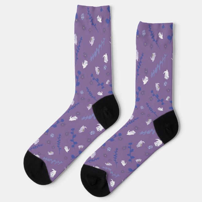 Calcetines Rose Pattern Women's Socks (Izquierda)
