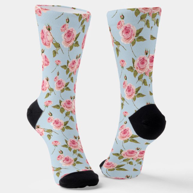 Calcetines Roses & Polka Dots Pattern (Angular)