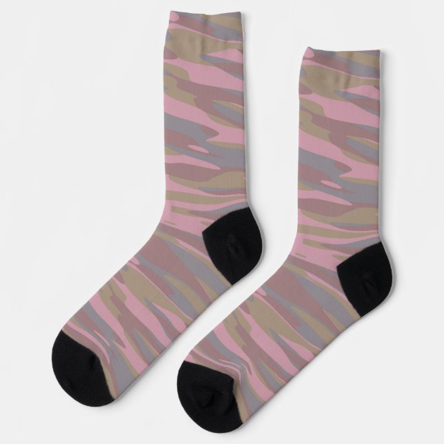Calcetines Rosy Brown, faded pink, mountain mist camo (Izquierda)