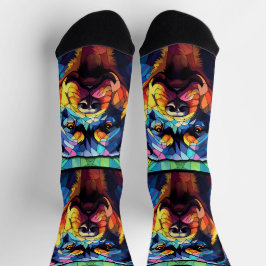 Calcetines Rottweiler de Vidrio Teñido