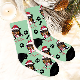 Calcetines Rough Collie Dog Navidades personalizados