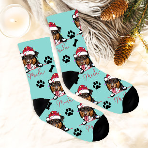 Calcetines Rough Collie Dog Navidades personalizados