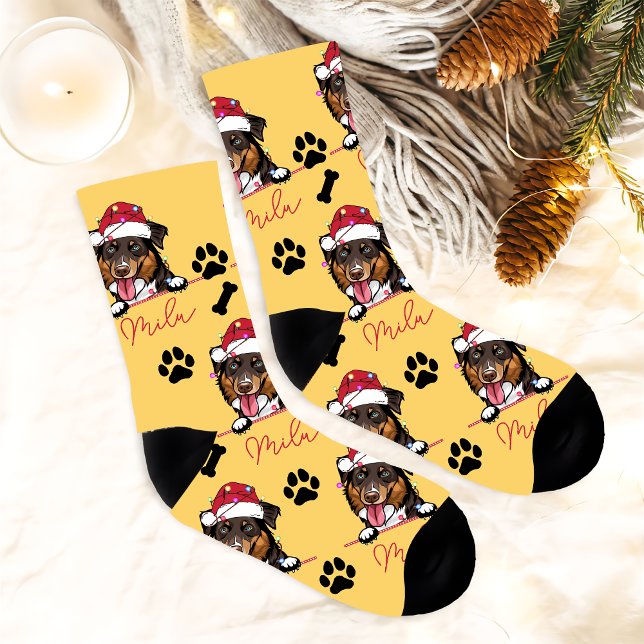 Calcetines Rough Collie Dog Navidades personalizados (Subido por el creador)