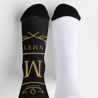 Calcetines "Royal NMKY Emblem – Monogram M Crest Design"