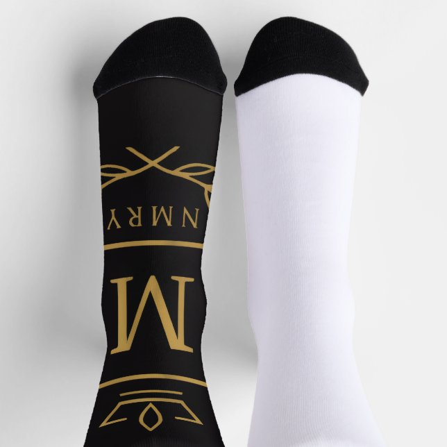 Calcetines "Royal NMKY Emblem – Monogram M Crest Design" (Arriba)