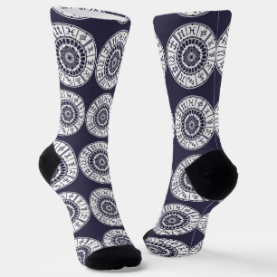 Calcetines Rueda de Mandala de Signos del Zodiaco Celeste Art