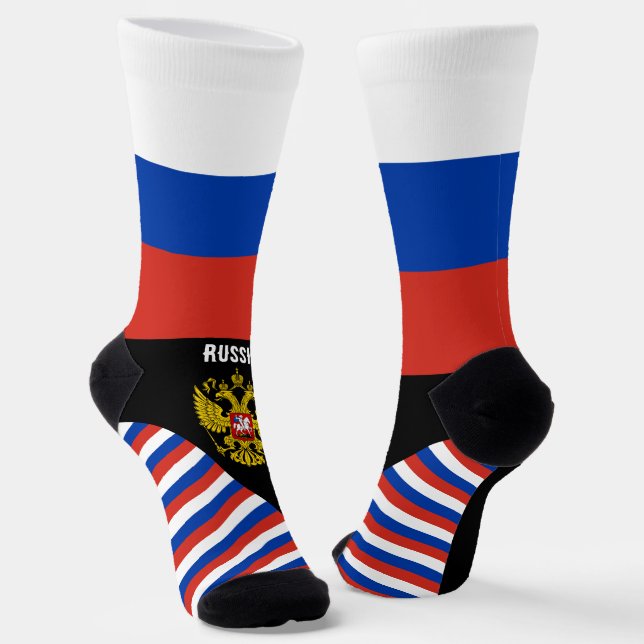 Calcetines Rusia, moda, bandera rusa, patriótico (Angular)