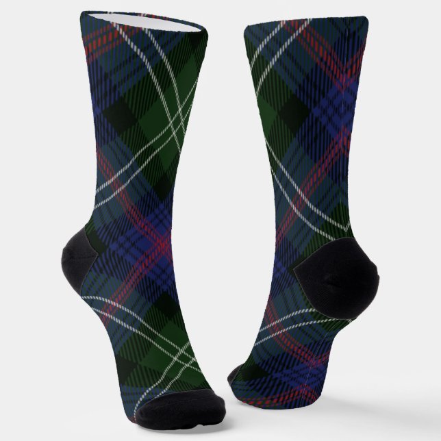 Calcetines Rustic Plaid Purple Checkered Sutherland Tartan (Angular)