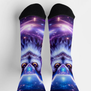 Calcetines Sabiduría Mística Cósmica Búho Espiritual Celestia