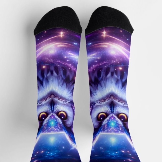 Calcetines Sabiduría Mística Cósmica Búho Espiritual Celestia (Arriba)