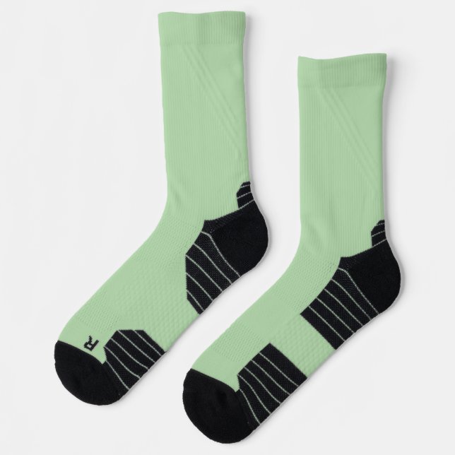 Calcetines Sage Green High Performance Athletic Crew Socks (Izquierda)