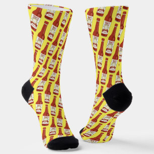 Calcetines Salsa picante Salsa caliente Gato Diversión de com