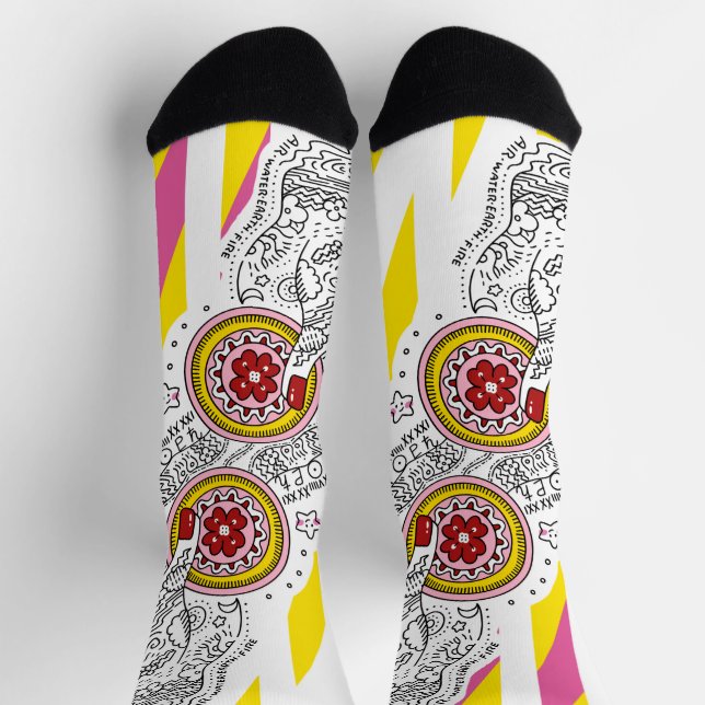 Calcetines Sana Tarot -  Two of Pentacles (Arriba)