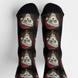 CALCETINES SANTA CALAVERA DEAD HEAD, HUMOR DE ESQUELETO NAVID