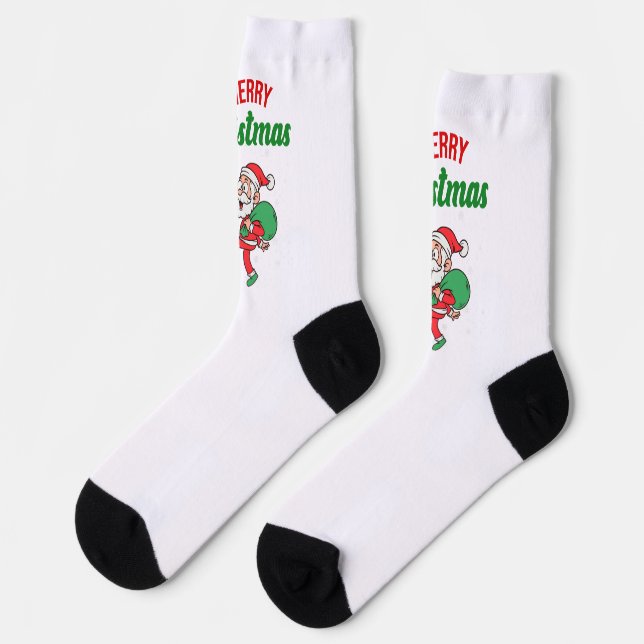 Calcetines Santa Claus juega a la rencilla del fútbol (Izquierda)