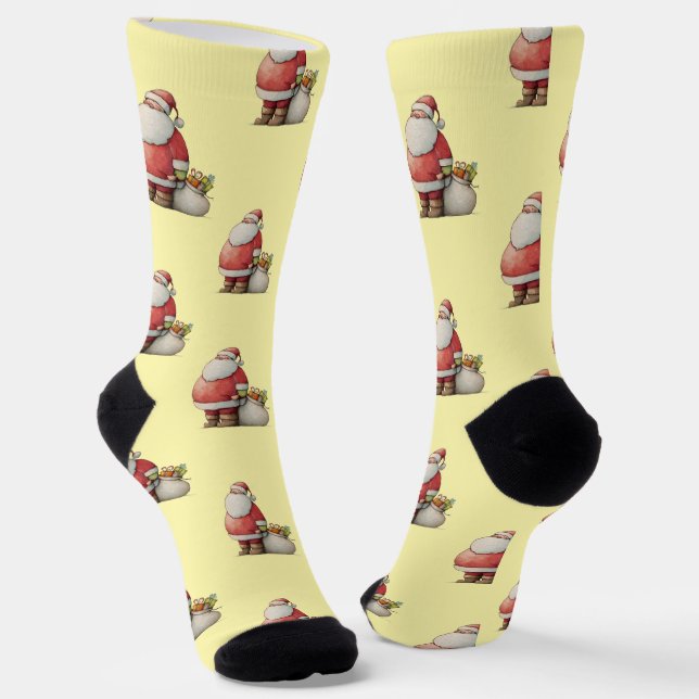 Calcetines Santa Cute Simple Esmeralda  (Angular)