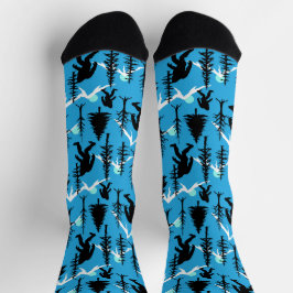 Calcetines Sasquatch Squatchin in the Woods Bigfoot Blue