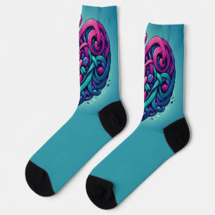 Calcetines Scrolly Heart con Tealy Blue