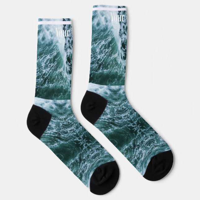 Calcetines Sea green | Custom Name (Derecha)