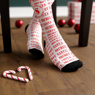 Calcetines Secret Santa Rojo y Blanco